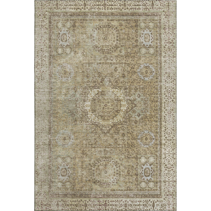 10' X 14' Oriental Washable Area Rug With UV Protection (699758) - Brown / Beige