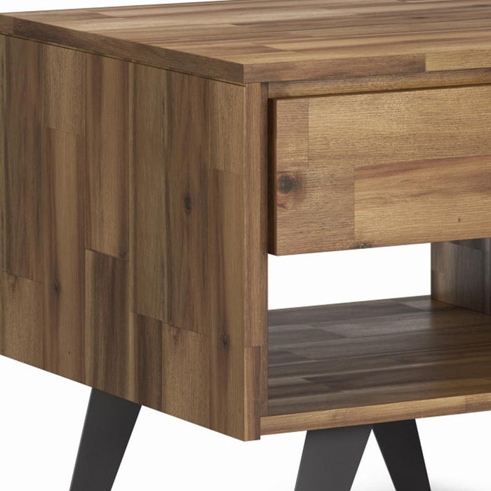 Metal Square End Table - Gold
