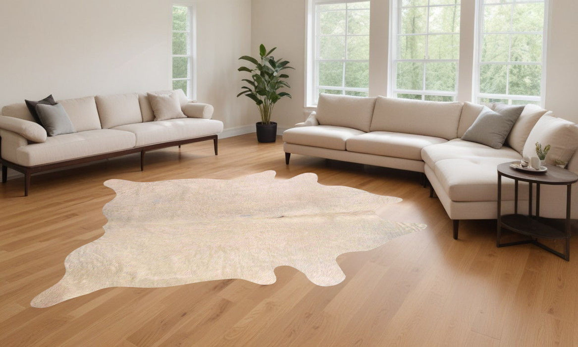 72" x 84" Cowhide Area Rug - Natural