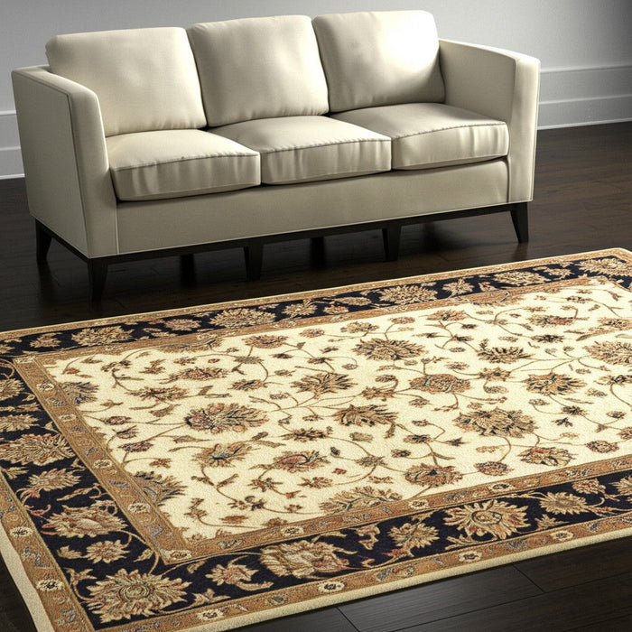 5' X 8' Oriental Hand Tufted Area Rug - Tan