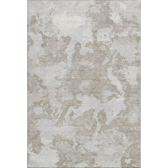 10' X 14' Abstract Washable Area Rug With UV Protection (693360) - Taupe / Gray / Silver
