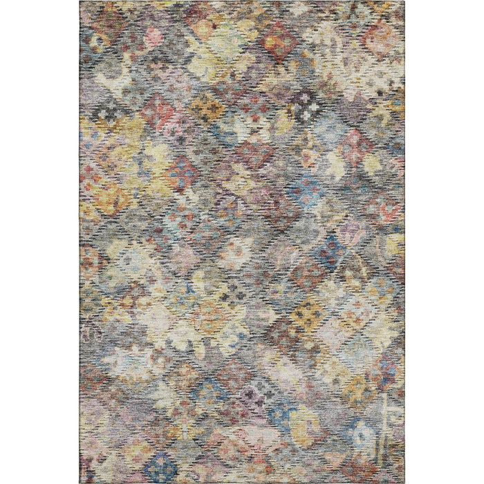 10' X 14' Abstract Geometric Washable Area Rug With UV Protection (684540) - Gold / Coral / Blue