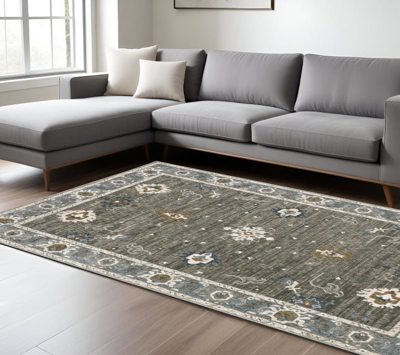 8' X 11' Oriental Area Rug - Blue