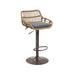 Set of 2 Giga modern swivel bar stools with adjustable height, footrests, and sleek design for kitchen or bar seating.