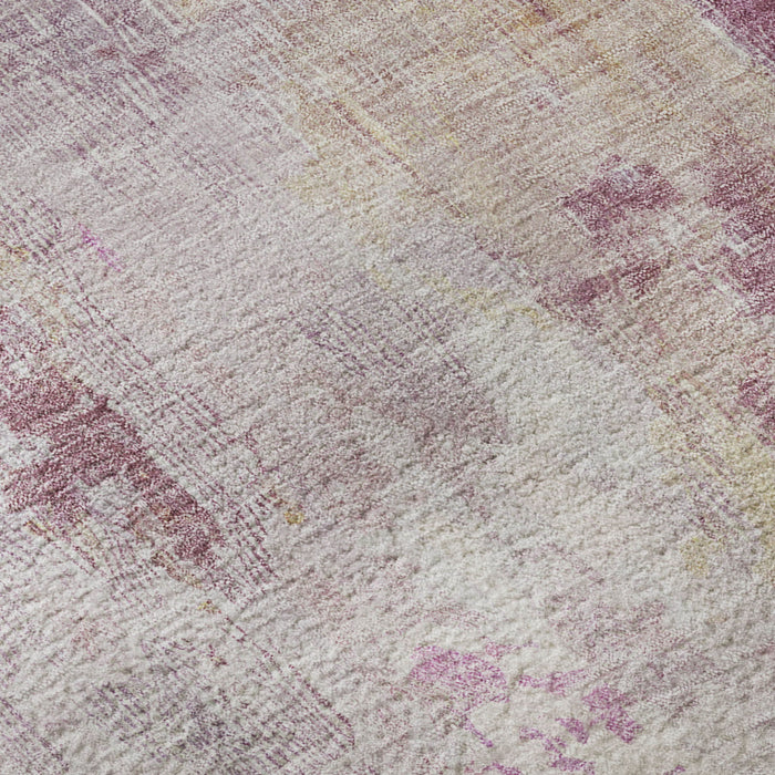 10' X 14' Abstract Washable Area Rug With UV Protection (695708) - Pink / Peach / Ivory