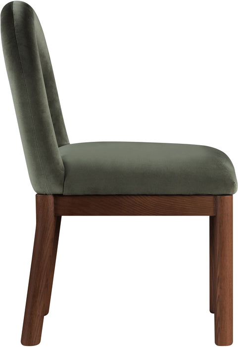 Conrad - Velvet Dining Chair With Brown Legs