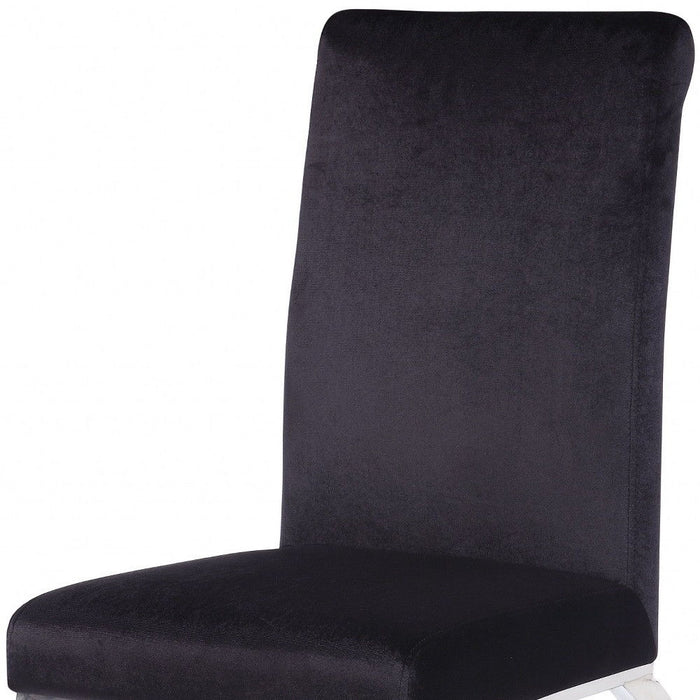 Fabric Dining Side Chairs (Set of 2) - Black