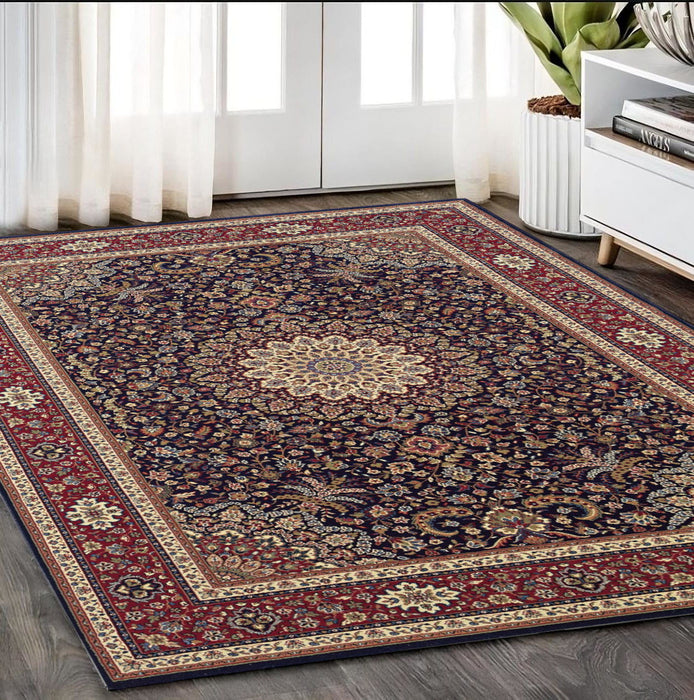 5' X 8' Oriental Area Rug - Blue / Red