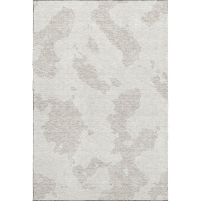 10' X 14' Abstract Washable Area Rug With UV Protection (677040) - Ivory / Beige
