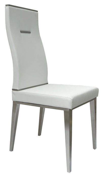 Upholstered Faux Leather Dining Side Chairs (Set of 4) - White