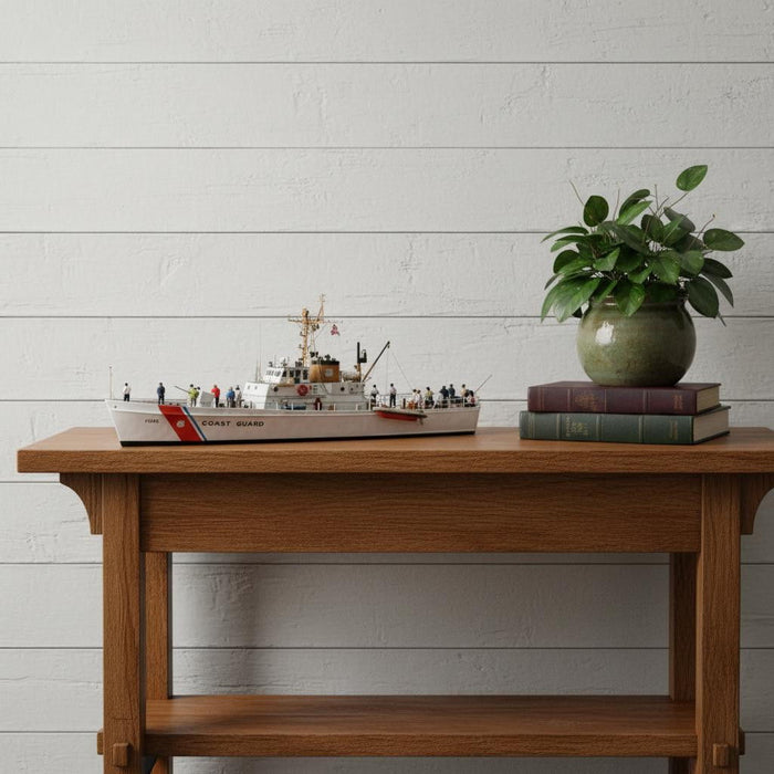 Hand Painted Model Boat (624446) - Gray