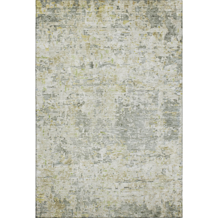 10' X 14' Abstract Washable Area Rug With UV Protection (685391) - Sage / Gold / Beige