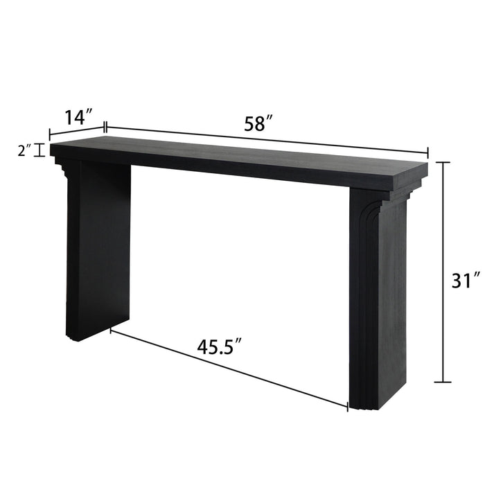 Console Table With Decorative Molding