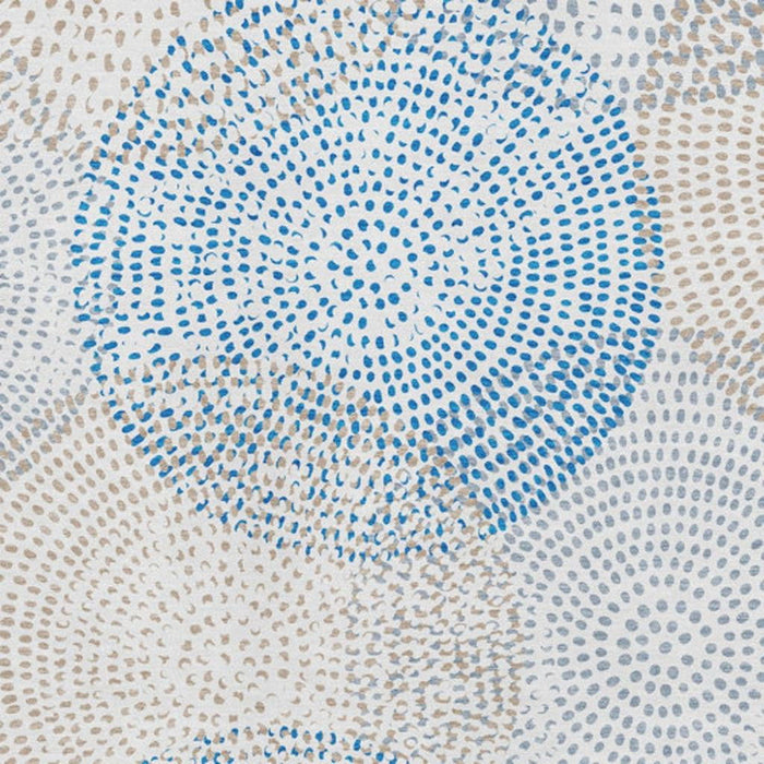 10' X 14' Abstract Washable Area Rug With UV Protection (650368) - Ivory / Blue