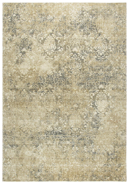 8' X 10' New Zealand Lambs Wool Damask Hand Carved Handmade Area Rug (747485) - Beige / Natural