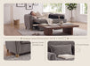 Giga Justine brown convertible sleeper loveseat with plush cushions and sleek design, perfect for small living spaces.