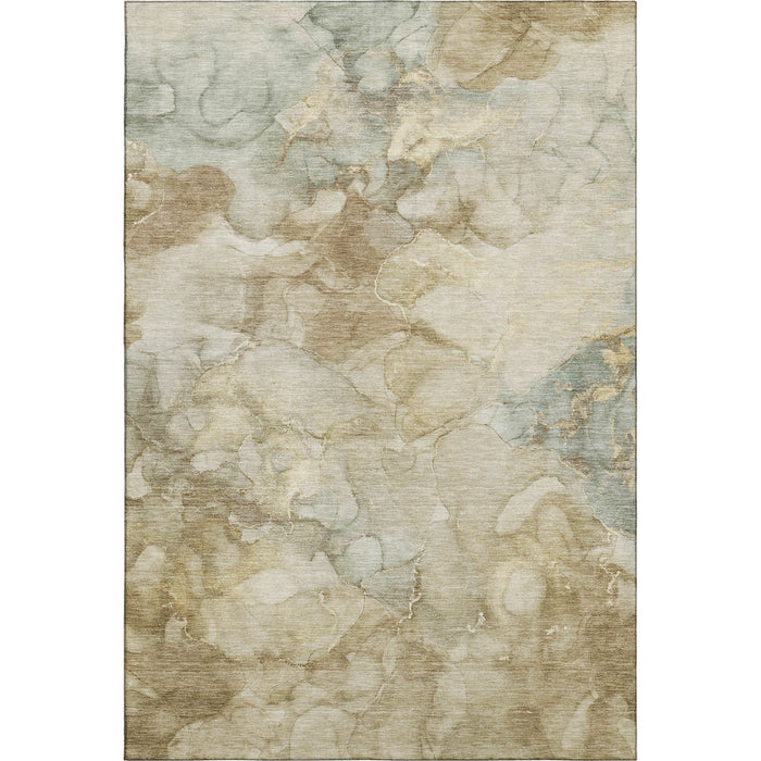 10' X 14' Abstract Washable Area Rug With UV Protection (714745) - Beige / Ivory