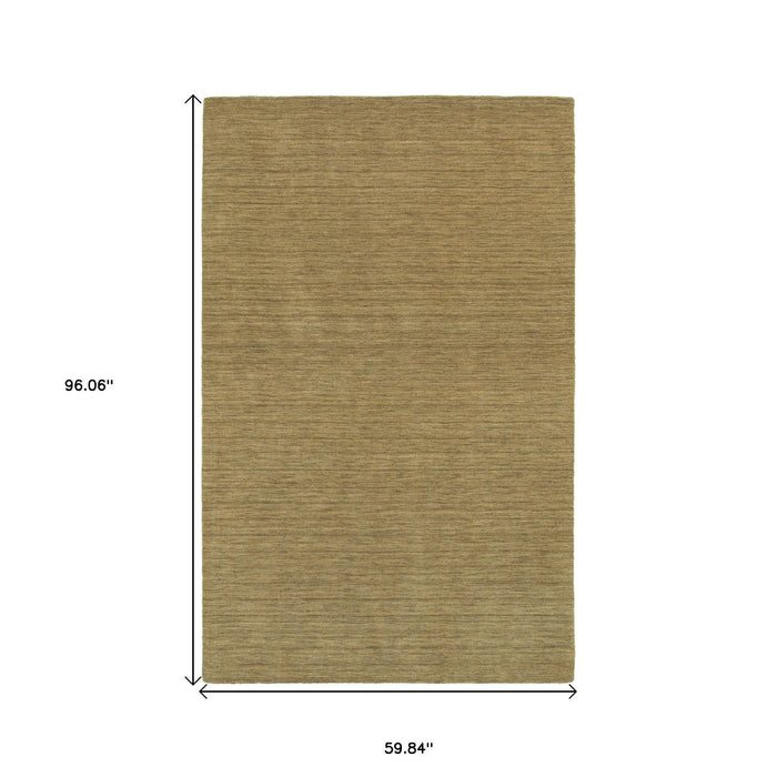 5' X 8' Wool Hand Tufted Area Rug - Gold