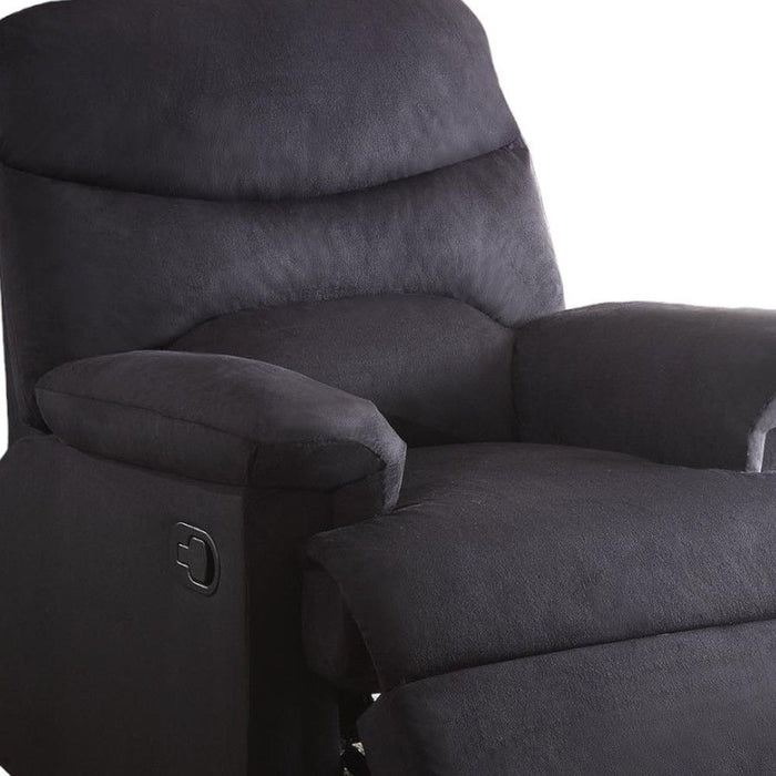 Microfiber Manual Recliner - Black