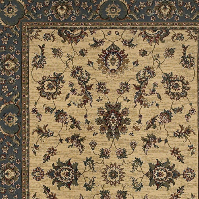 8' X 11' Oriental Area Rug (574403) - Ivory / Blue