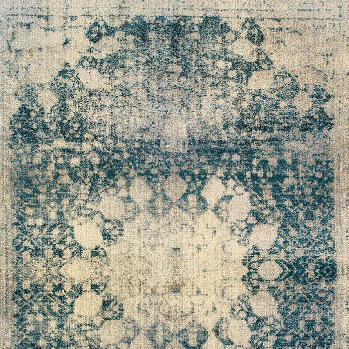 10' X 13' Oriental Area Rug - Ivory And Blue