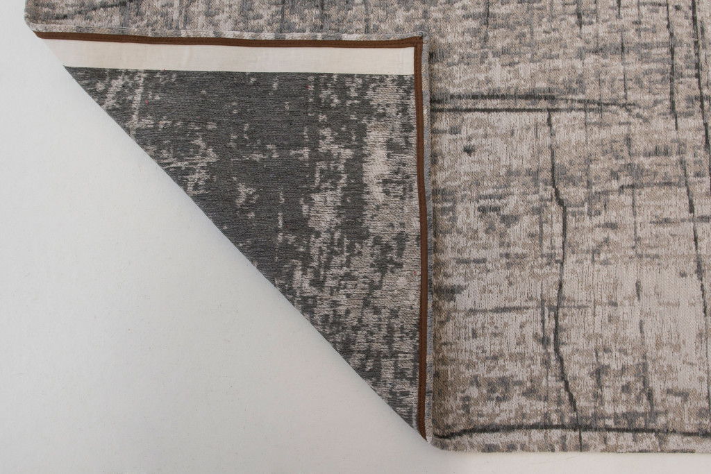7' x 9' Abstract Non Skid Area Rug - Gray And White