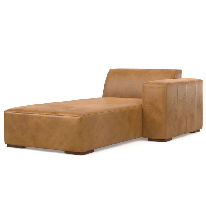 44" Sienna Leather Arm Chair - Brown