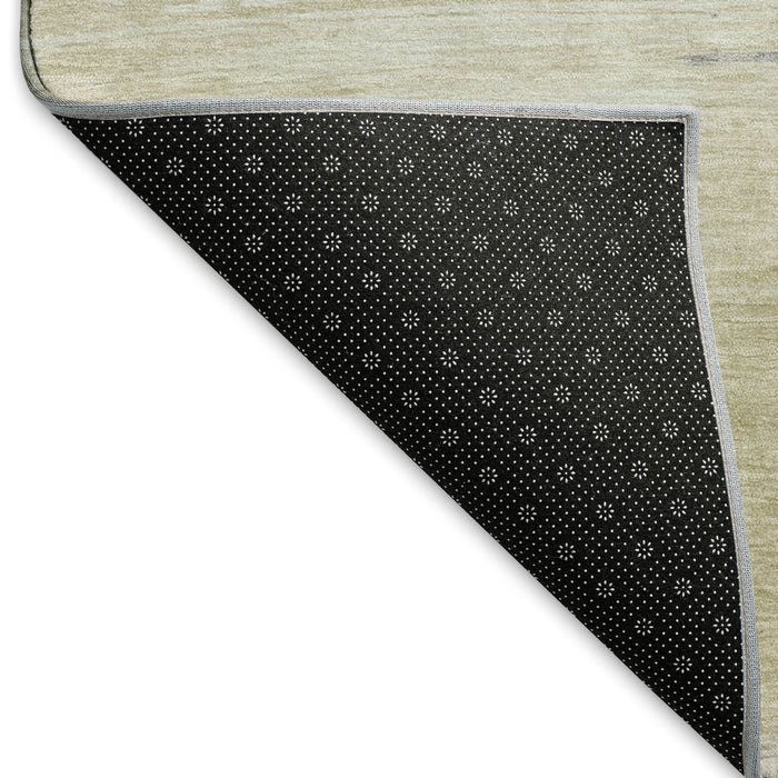 10' X 14' Abstract Washable Area Rug With UV Protection (694164) - Artichoke Green / Lavender / Ivory