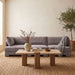 Meridian Furniture Hammond velvet upholstered 3-piece sectional sofa with plush performance fabric and modern stationary design.