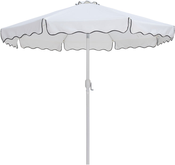 Amalfi - Patio Umbrella - Light Brown Base / White Pole