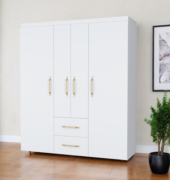 Two Drawer Combo Dresser - White