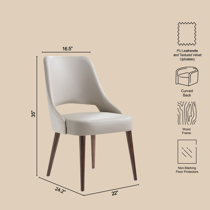 Manhattan Liora - Wood Upholstered Side Chair (Set of 2)