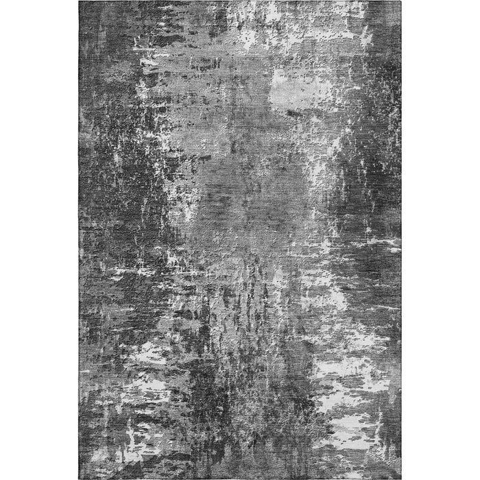 10' X 14' Abstract Washable Area Rug With UV Protection (657521) - Gray / Ivory