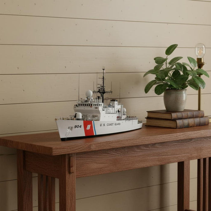Hand Painted Model Boat (624507) - White
