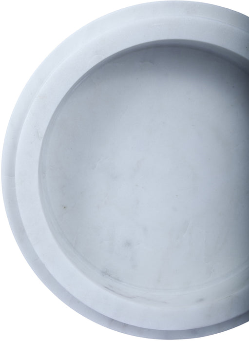 Marble bowl from Meridian Furniture's Parsons collection, showcasing a smooth, polished genuine marble surface.