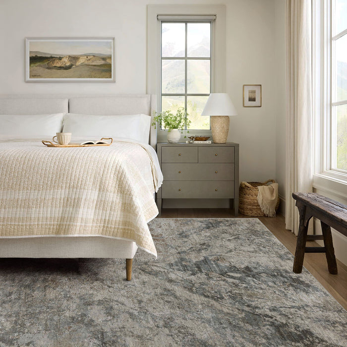 7.9' x 10.1' Abstract Power Loom Area Rug - Beige