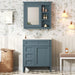 Giga bathroom vanity with medicine cabinet, modern storage with two soft-closing doors and four drawers, sleek bathroom furniture