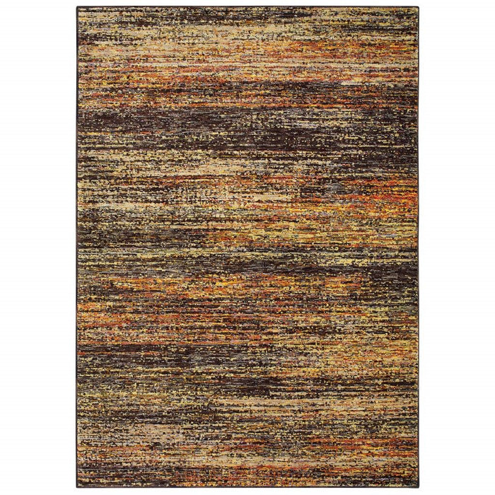 10' x 14' Abstract Area Rug - Gold And Slate