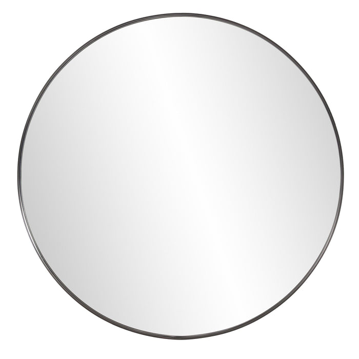36" Round Framed Accent Mirror - Black