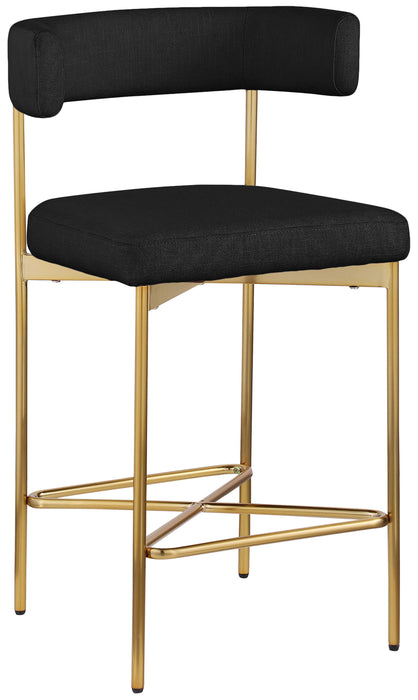 Rivage - Durable Stool With Gold Frame (Set of 2)