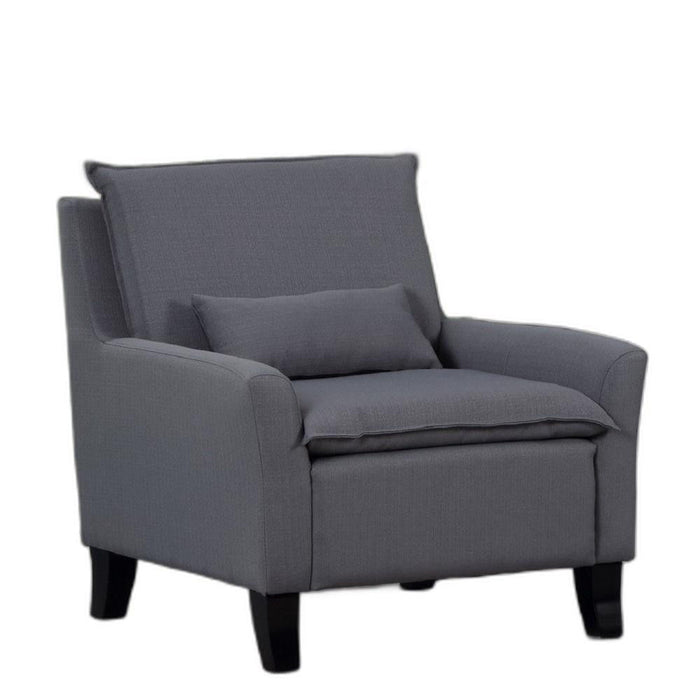 32" Fabric Arm Chair - Gray And Black