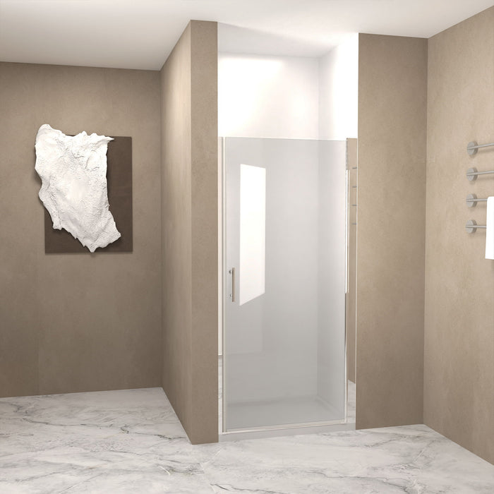 Shower Door & Tempered Glass With Safety Film - Brushed Nickel
