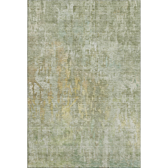 10' X 14' Abstract Washable Area Rug With UV Protection (692280) - Sage / Gold / Beige