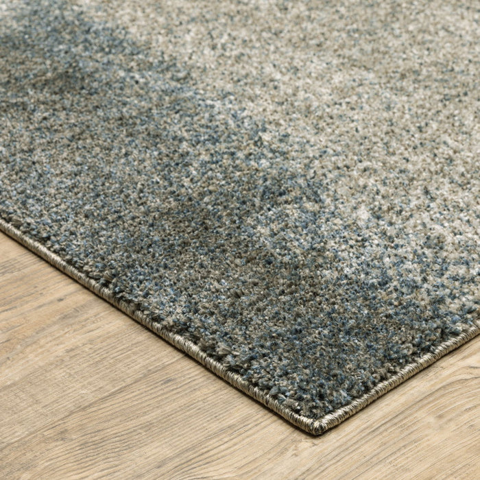 12.8' x 9.8' Abstract Power Loom Area Rug - Gray