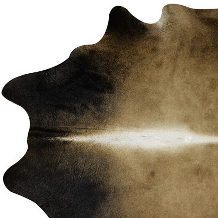 6' x 7' Genuine Cowhide Hand Knotted Area Rug - Dark Tan