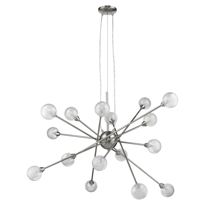 Modern Multi Light Geometric Hanging Chandelier Light - Silver