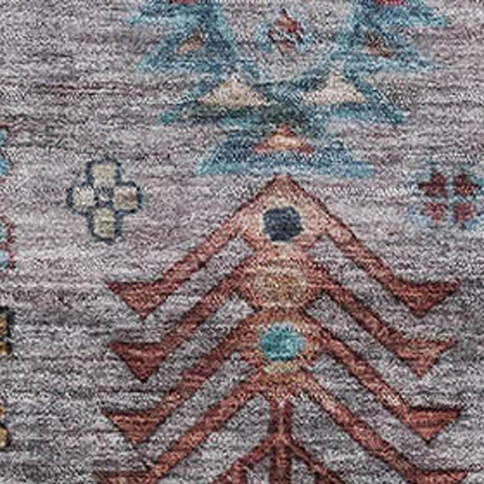 10' X 14' Southwestern Washable Area Rug With UV Protection (716467) - Gray / Teal