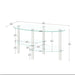 Transparent oval glass coffee table with oak wood legs, 3-layer design, modern living room tea table by Giga.