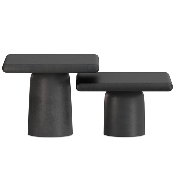 Aluminum Square End Table - Black