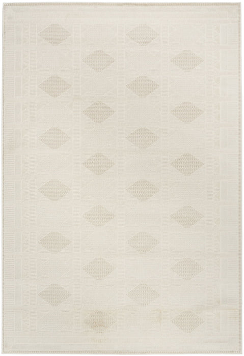 5' X 7' Geometric Power Loom Area Rug (572696) - Beige